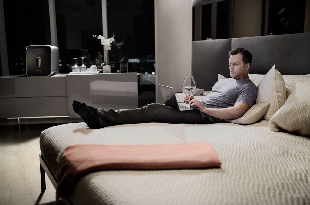 Satisfied guest enjoying a memorable stay